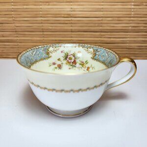 Noritake Blue Dawn Teacup Vintage Porcelain 1947-52 Gold Lustre Rims & Handles